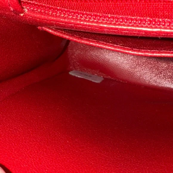 Chanel Red Quilted Leather Shoulder Bag - Picture 12 of 16